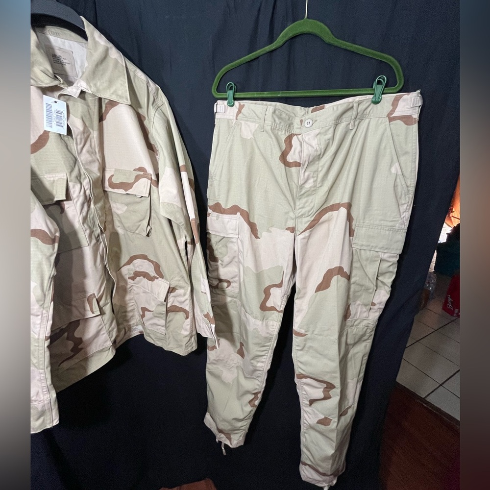 Vintage Military Issue Camouflage BDU,Fatigue Tac Combat Camo Pants/Shirt